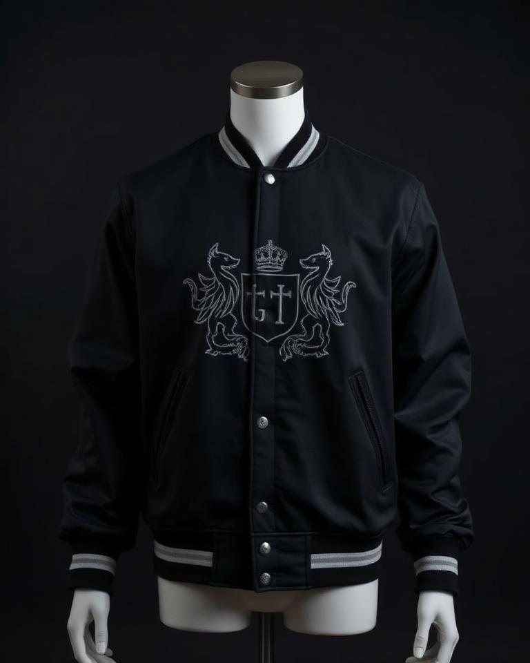 Obsidian Crest — Legendary VYRE Eclipse Varsity design