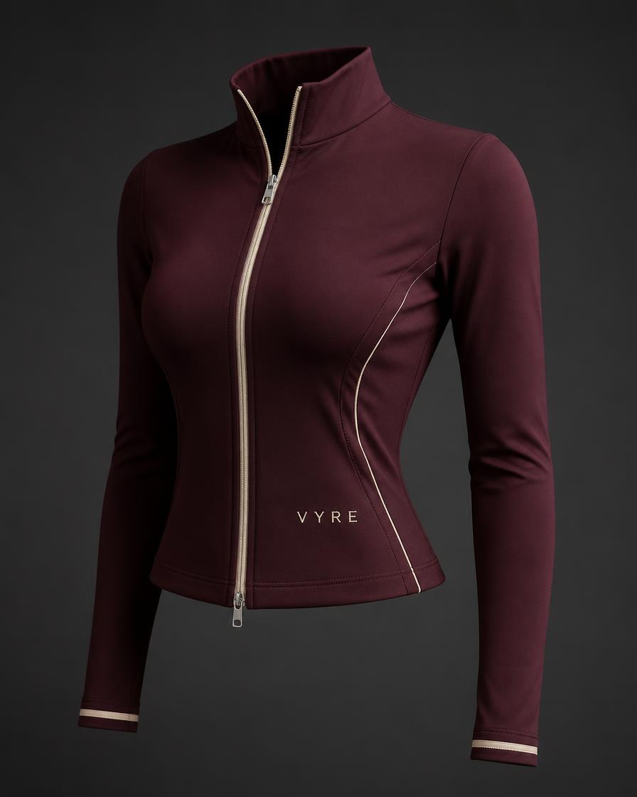 Burgundy Trace — Rare VYRE Meridian Sculpt Zip design